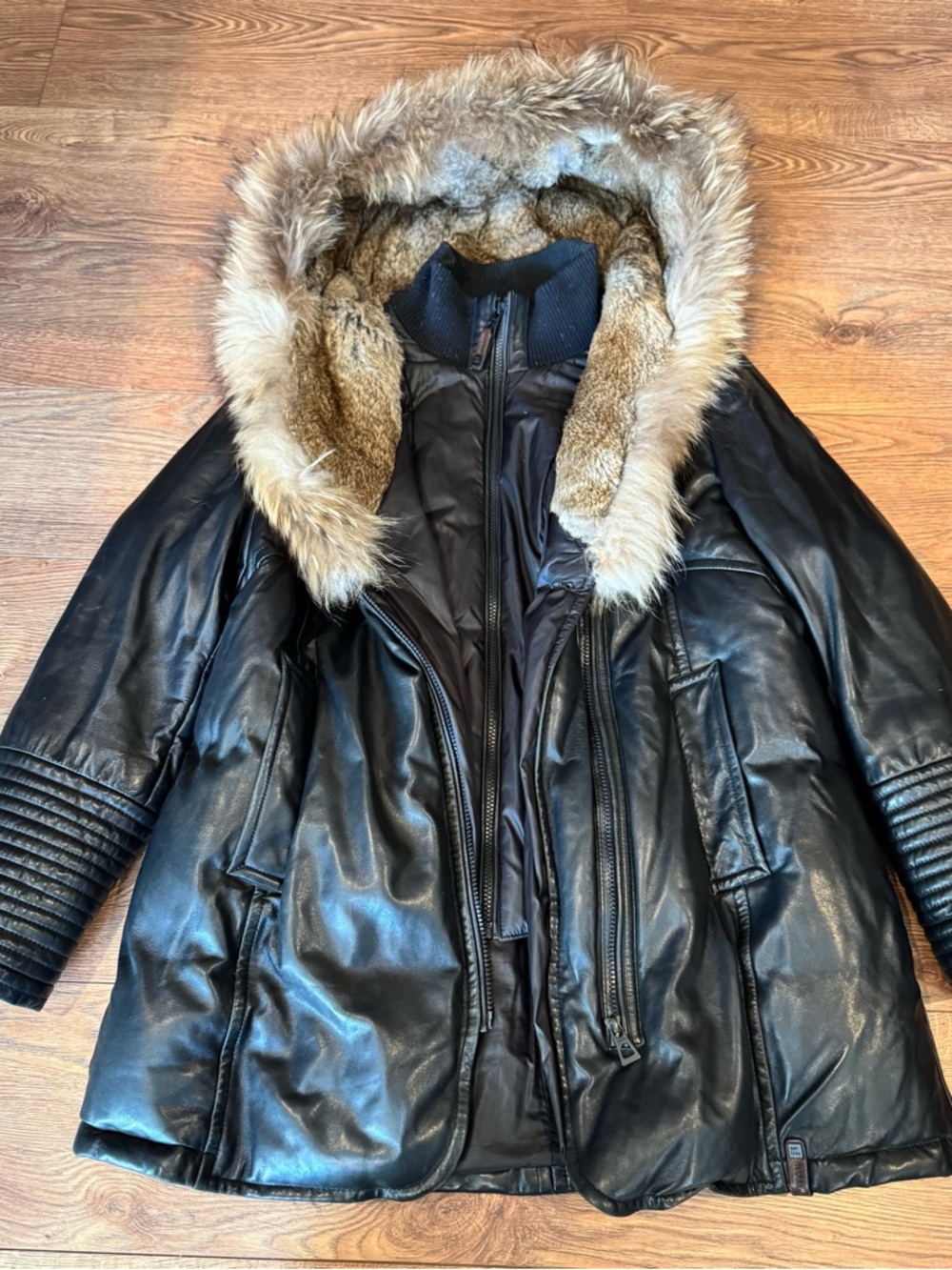 Rudsak Adelyna XL Real Leather And Fur Coat - Picture 2 of 16